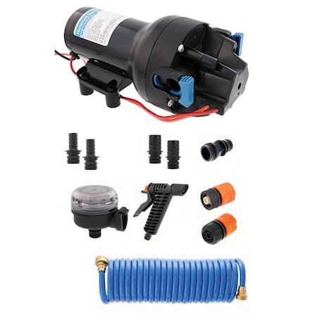 Jabsco HotShot HD5 Heavy Duty Washdown Pump Kit w/25' HoseCoil - 12V - 5GPM - 70PSI P501J-119N-4A